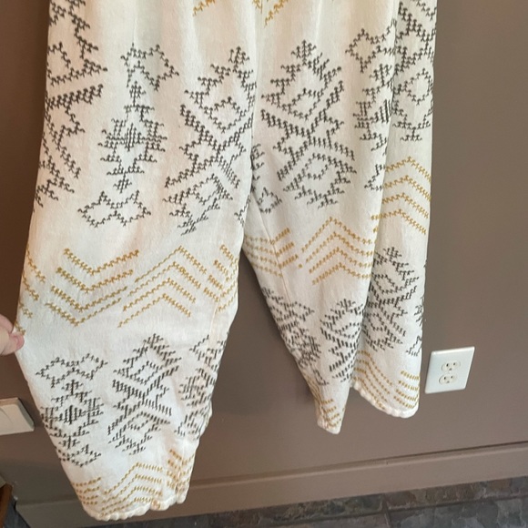 Free People Toluca Wide Leg Embroidered Pants 6 - Picture 12 of 14